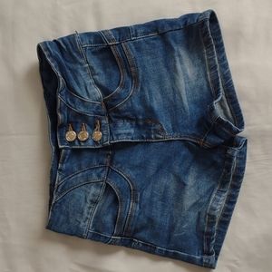 𝅺Denim Diva High Waist Jean Shorts